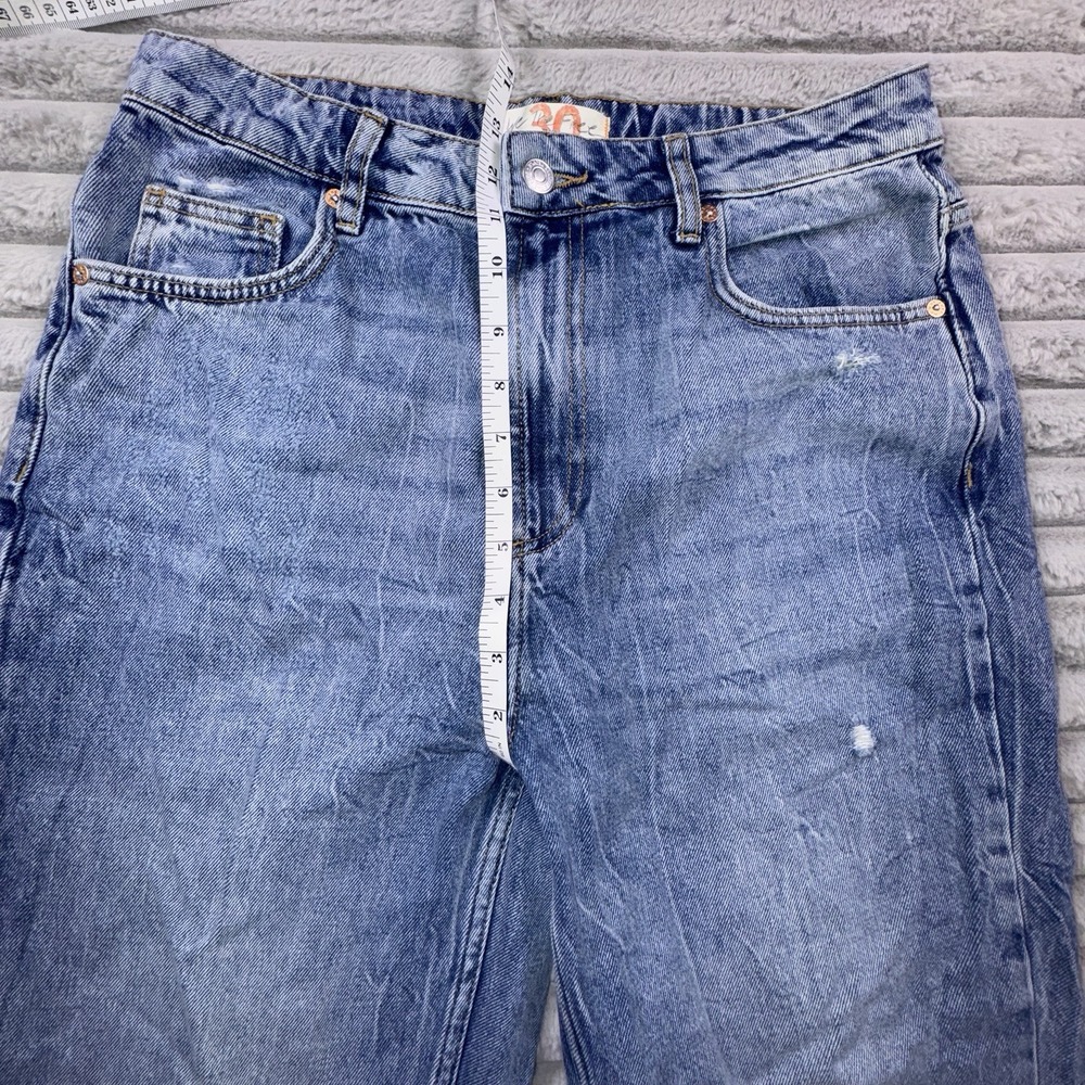 We The  Free‎ People Sz 30 Dakota Straight Wide Leg Ankle Jeans High Rise 30x27 - Picture 8 of 13